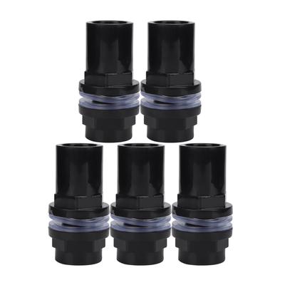 5gab./komplektā PVC akvārija ūdens cauruļu savienojuma taisnās caurules savienotājs zivju tvertnes piederumi(25 mm)