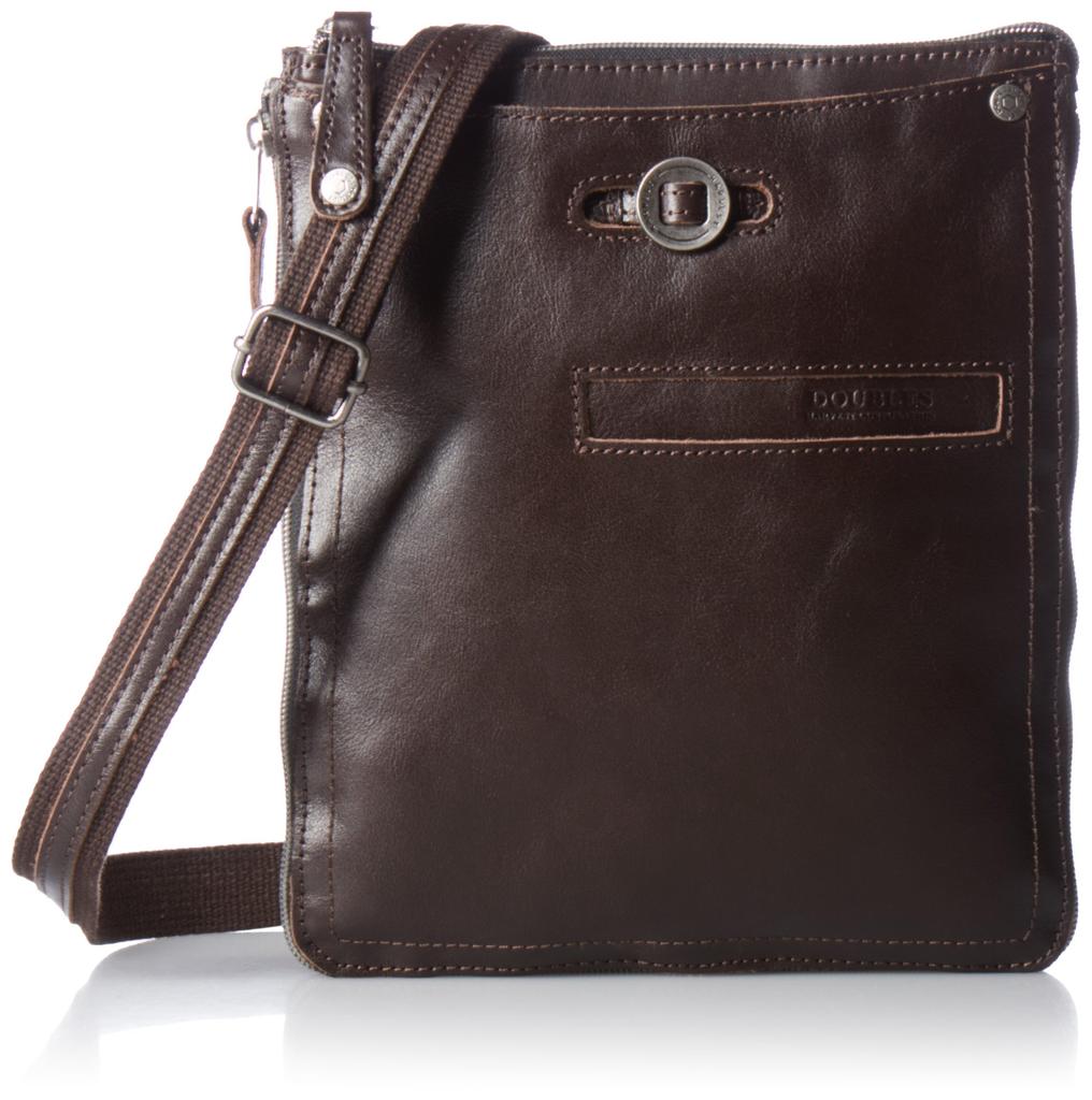 Doubles YHB1691 Dark Brown Shoulder Bag Town (For Use)