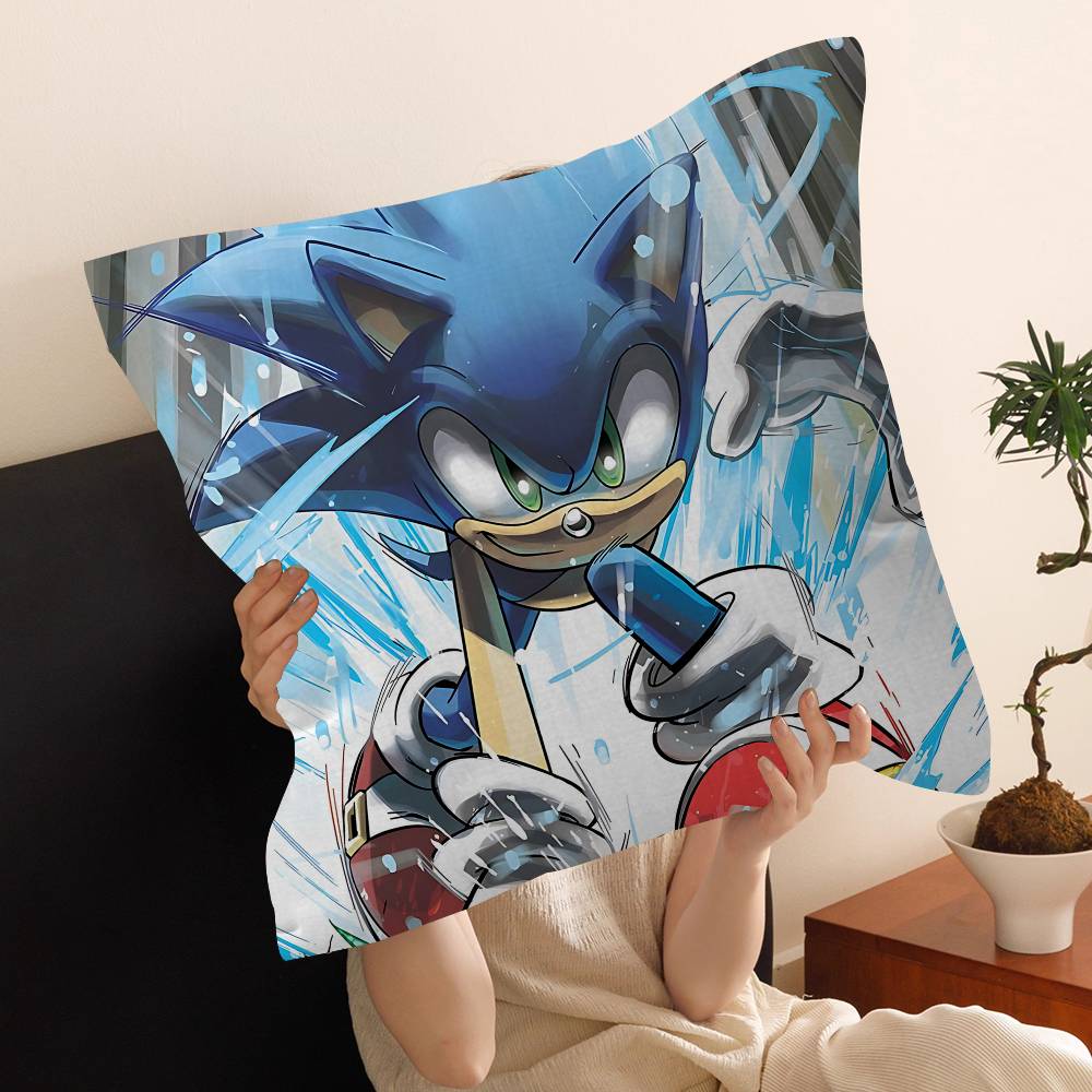 Classic Anime S-Sonic Cushion Cover Polyester Sofa Cushions Decorative Throw Pillows Home Decoration Pillowcover