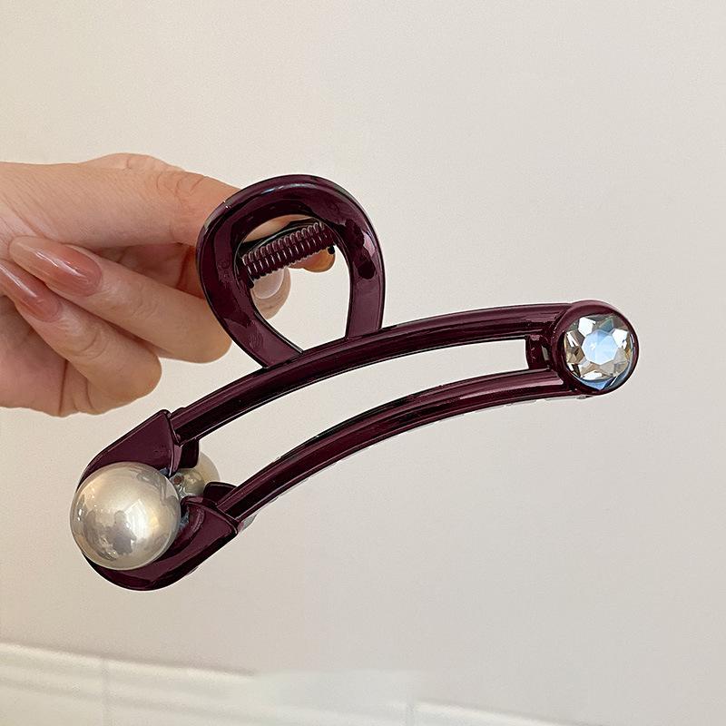 oversized pearl pin, peculiar shape hairpin, female design sense, grab clip, new hair