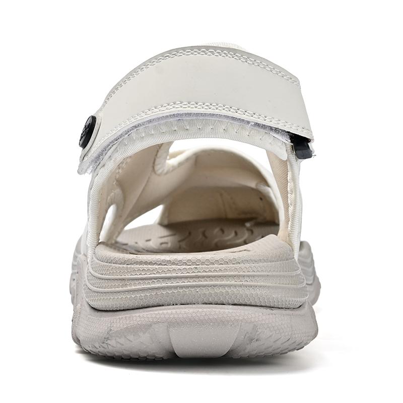 Sommer Herren Leder Strandsandalen Hohle Zehenkappe Outdoor Sportschuhe Handgefertigte Mesh Schuhe