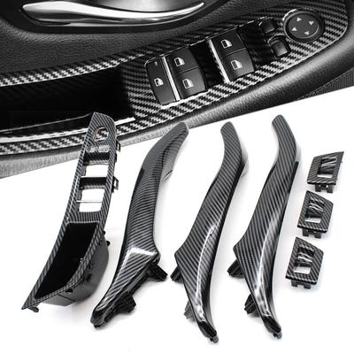 LHD RHD Koolstofvezel Auto Interieur Deurklink Trekker 7-delige Set Voor BMW 5 Serie F10 F11 520i 523i 525i 528i 530i 535i