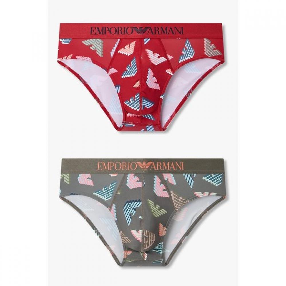 

Emporio Armani Men S Brief 2 Set With 3d Logo Pattern Print 0816111021 08161110 S(95)