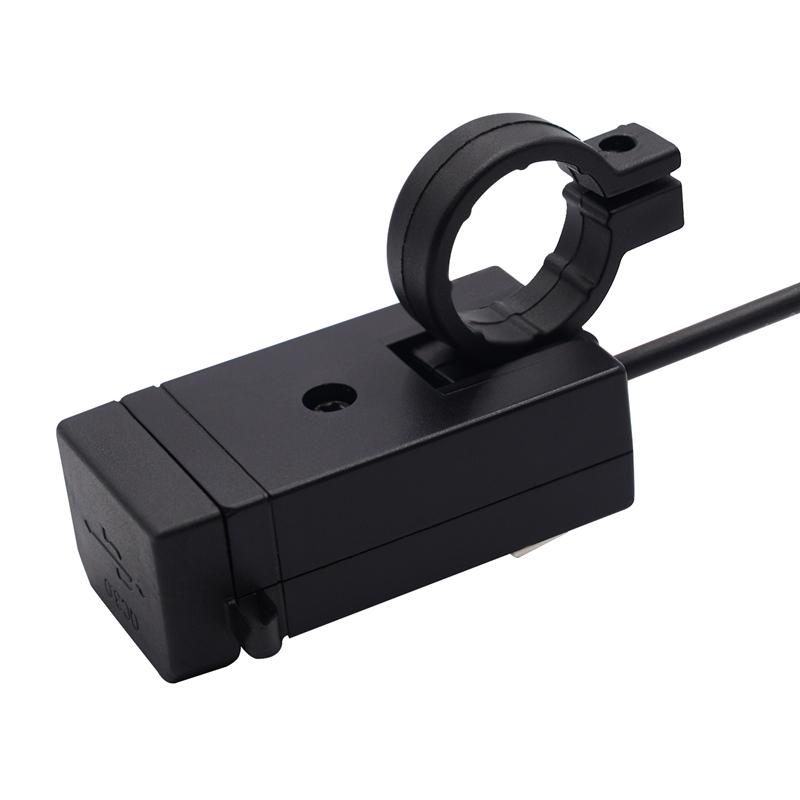 LMoDri Waterproof Dual USB Motorcycle Handlebar Charger Adapter Power Supply Socket QC3.0 For Car Motorbike Auto USB