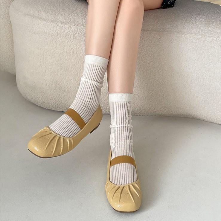 Retro Silver French Round Head Flat Bottom Light Mouth Single Shoes Women's 2025 New Summer Skirt Versatile Mary Jane Shoes