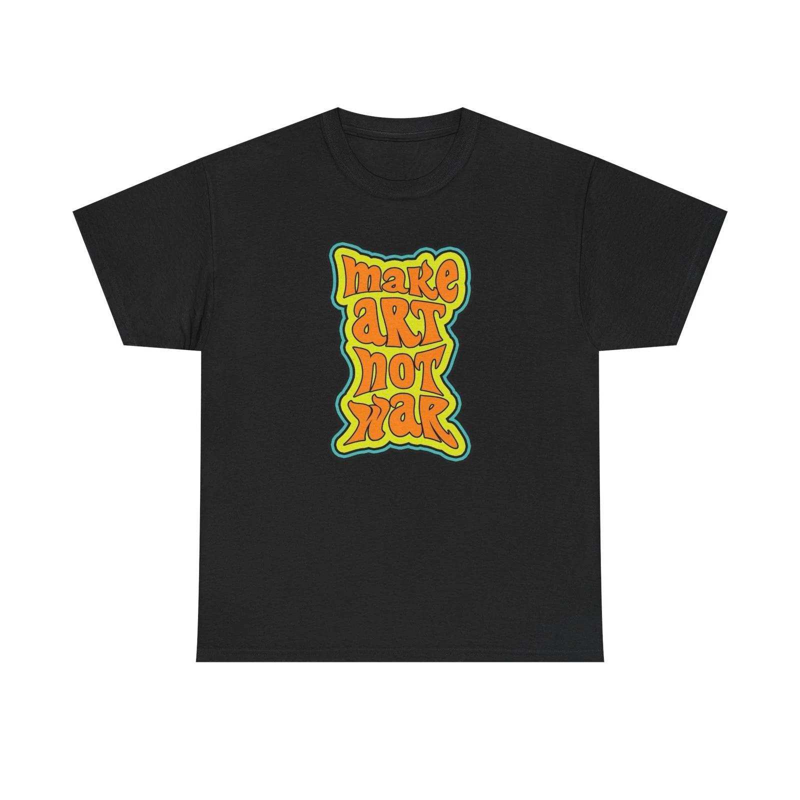 

Make Art Not War Vintage Graphic T-Shirt Unisex Heavy Cotton Tee S
