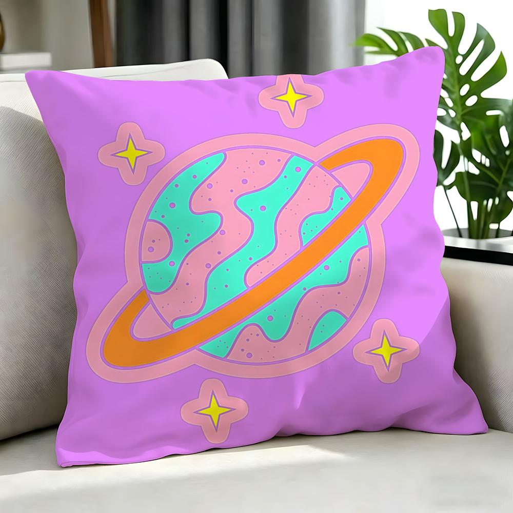 Art CCartoon Planet Cushion Cover Cushion Cover Set Pcs x x x Pillowcase Decorative Sofa Home Decor