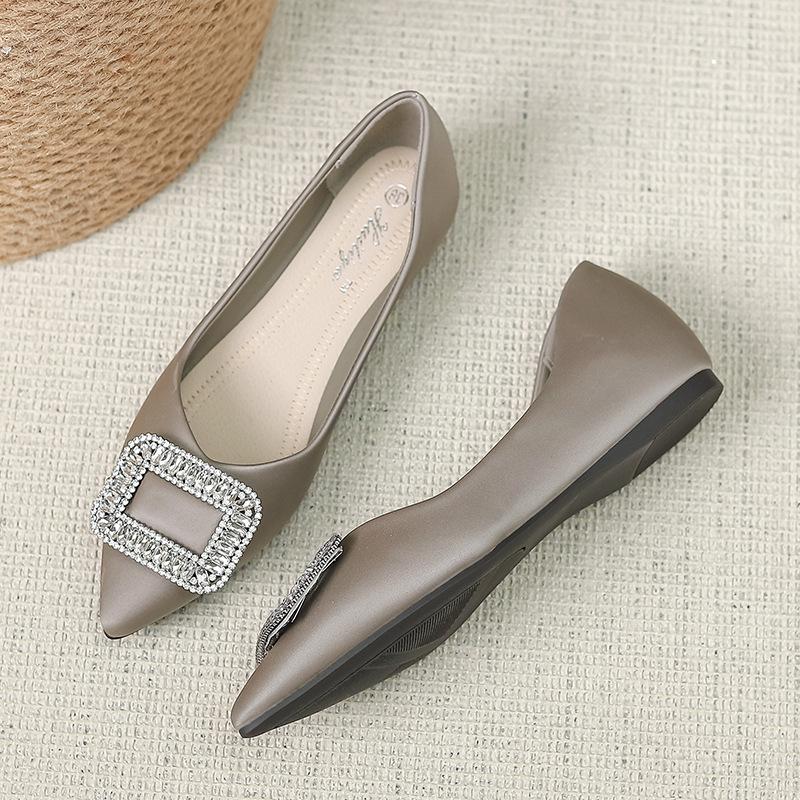 

Остроносые туфли-лодочки женские весна 2025 новые мягкая подошва удобные и универсальные темпераментные туфли для работающих женщин D833-368 40 серый