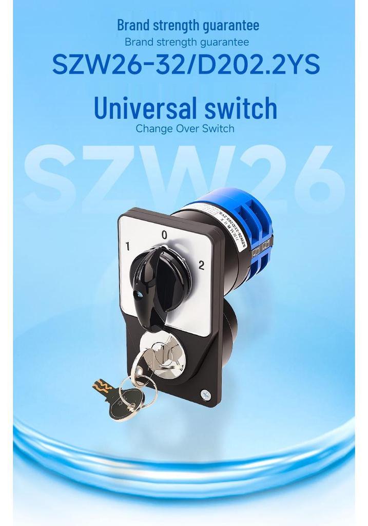 Zhuochao SZW26-32/D202.2YS 3-Speed Dual-Position Electronic Lock Switch