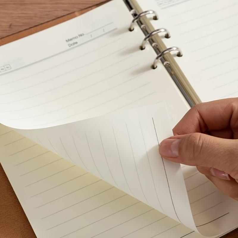 A5 100listý volný listový zápisník: Minimalistický design v jednotné barvě, Vyměnitelné vnitřní listy, Ideální pro obchodní jednání, Kancelářské a školní potřeby