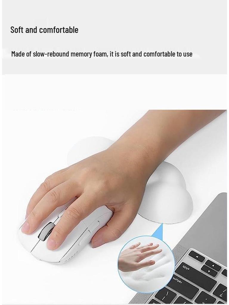 Cloud Memory Foam Handgelenkauflage für mechanische Tastaturen - Rutschfestes Desktop-Stützkissen zum Tippen im Büro
