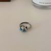 Cute Cat Ring For Women  Design Adjustable Open Silver Color Snake Rings Gothic Trendy Finger Rings Jewelry Gifts