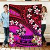 Hawaiian Floral Pattern Flannel Blanket Soft Cozy Throws Napping Travel Use
