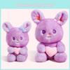 Cozy Rabbit Plush Toy With Love Heart Design And Bow Decoration For Kids Gift And Collecting