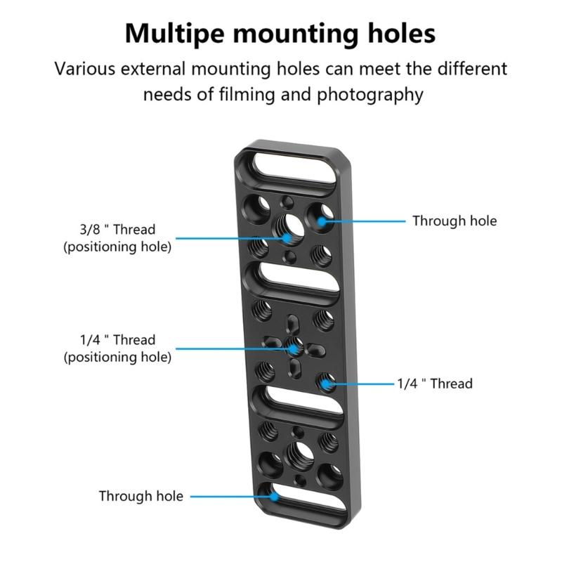 Multifunction Mounting Plate Cheese Plate With 1/4inch-20 And 3/8inch-16 Connection Board For Photographic Equipment