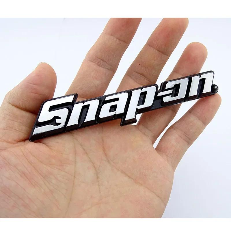 3D-Design OEM 117mm Snap-On Tools ABS-Kunststoff Chromsilber/Mattschwarz Emblem Abzeichen Logo Werkzeugkasten Beschriftung Die Werkzeugkasten-Aufkleber