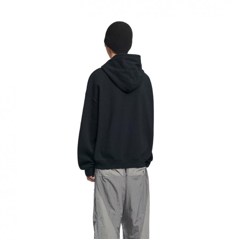 Nomanual Nm Waffle Zip Up Hooded   Black