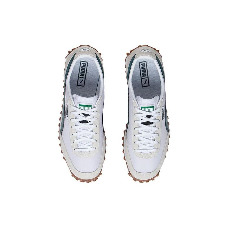Puma Fast Rider Og Cn Fabric Leather Sports Retro Low-Top Lifestyle Shoes Unisex sneakers White Gray Green 387323-05