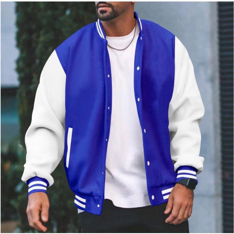 Men S Hooded Baseball Jacket Slim Fit Cardigan Sport Casual Wear