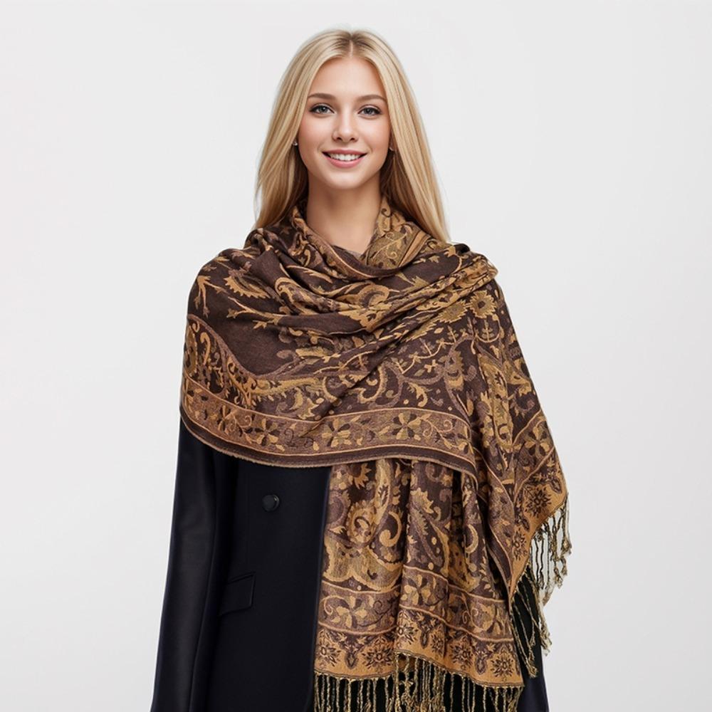 Poncho Stoles Cashmere Scarf Thick Pashmina Women Neckerchief Fashion Winter Warm Shawl Wrap