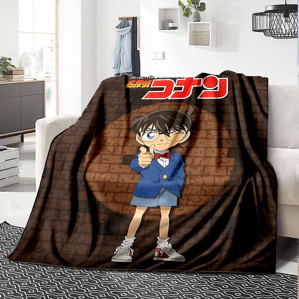 1pz Detective Conan Mystery Case Coperta in Flanella Super Morbida Carina Confortevole per Viaggio Biancheria da Letto Divano Divano Coperta Y7238