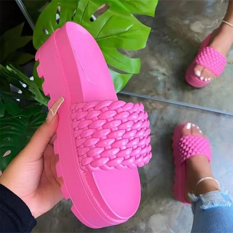 Spring/Summer 2025 Women Luxury Shoes Slipper Summer PU Leather Women's Sandal Casual Slides Outdoor Female Ms Flip Flops