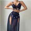 European and American Large-size Erotic Underwear Exotic Belly Dance Sexy Perspective Slit Skirt Thong