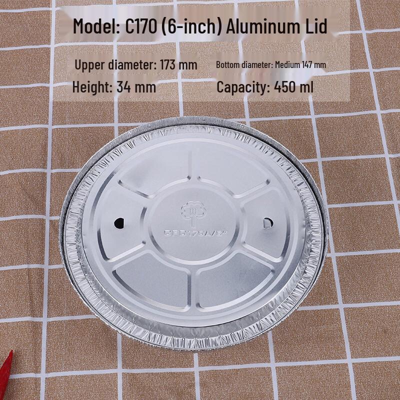 Oeny 6-inch Round Aluminum Foil Pans with Lids