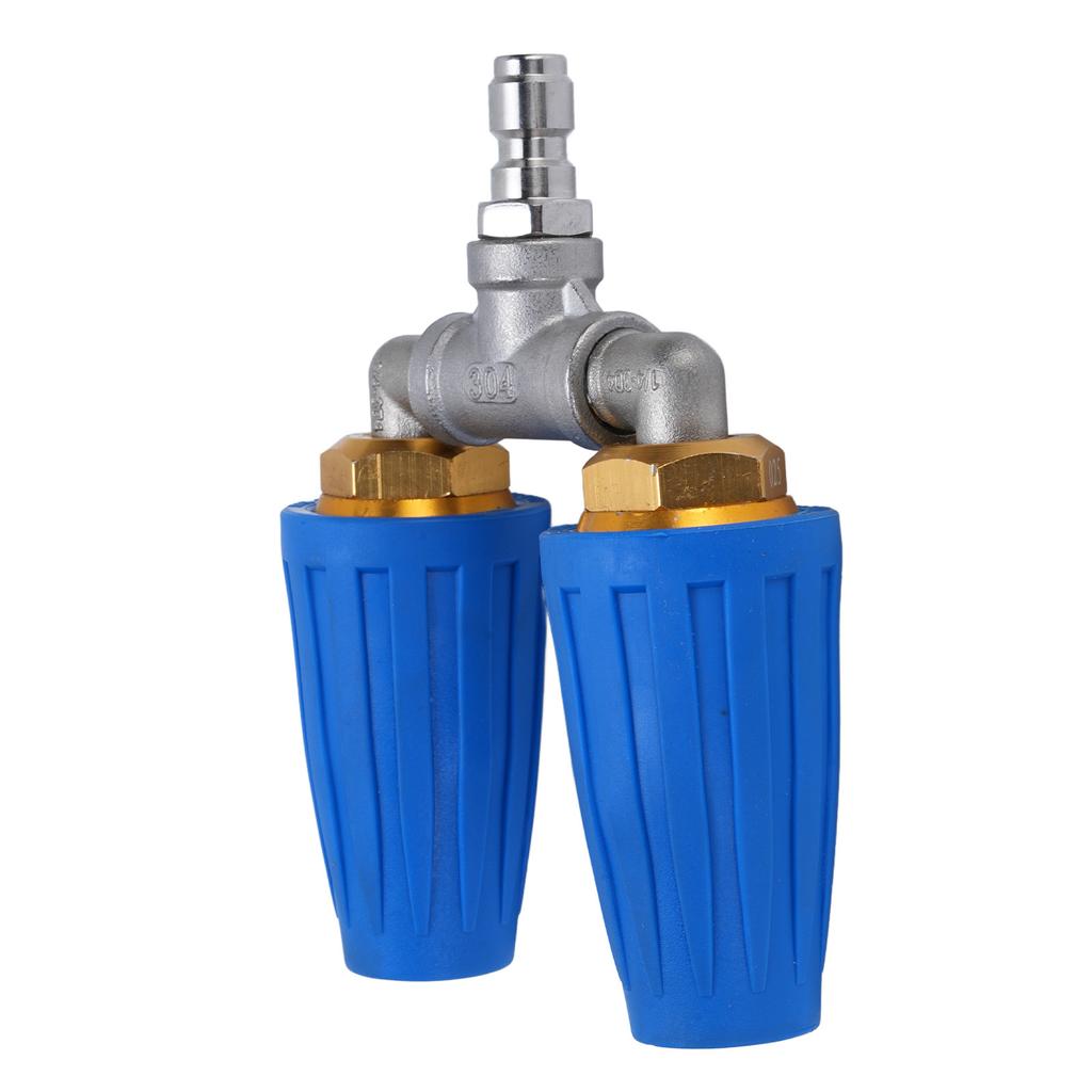 Pressure Washer Double   Nozzle 1Celsius4 Inch Stainless Steel 4000psi Double Rotating   Nozzle for Garden Cars Cleaning