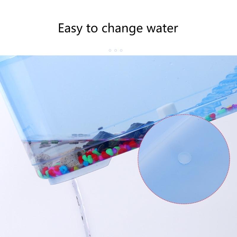 Turtle Tank Turtle Feeding Box with Basking Platform Multicolors Habitat Breeding Tool Reptiles Multifunctional Area