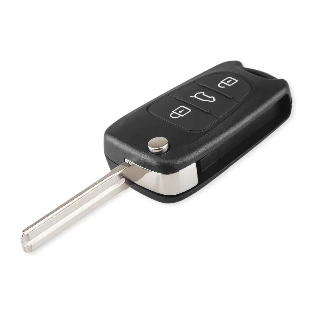 S For Hyundai Elantra I30 Ix35 Accent Solaris For Kia K2 K5 Sorento Sportage Car Key Shell 3 Buttons Flip Key Case