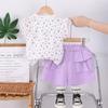 New Summer Baby Clothes Set Children Fashion Flower T-Shirt Shorts 2Pcs/Sets Kids Girls Clothing Toddler Casual Cotton Costume