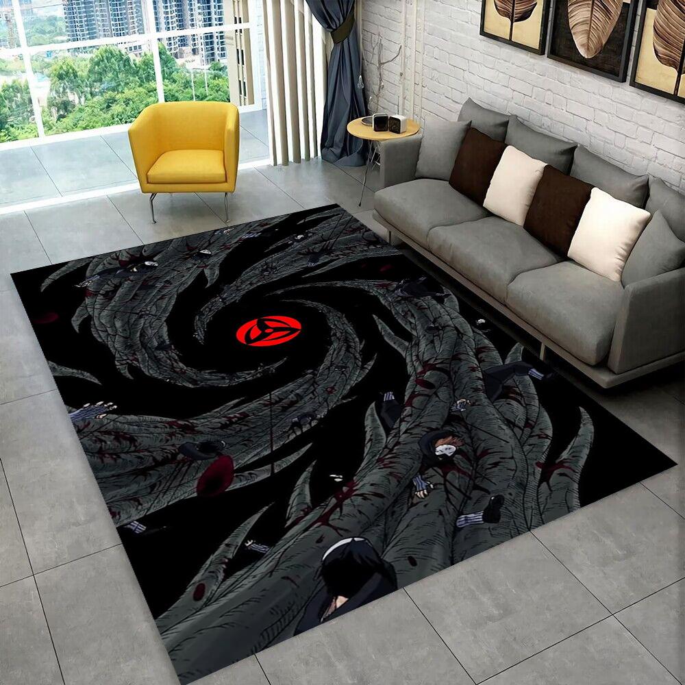 Dywan Anime Kreskówka N-Naruto I-Itachi 3D do Pokoju Zabaw Sypialni Salonu Kanapy Wystroju Domu, Dywanik dla Dzieci Mata Podłogowa Antypoślizgowa