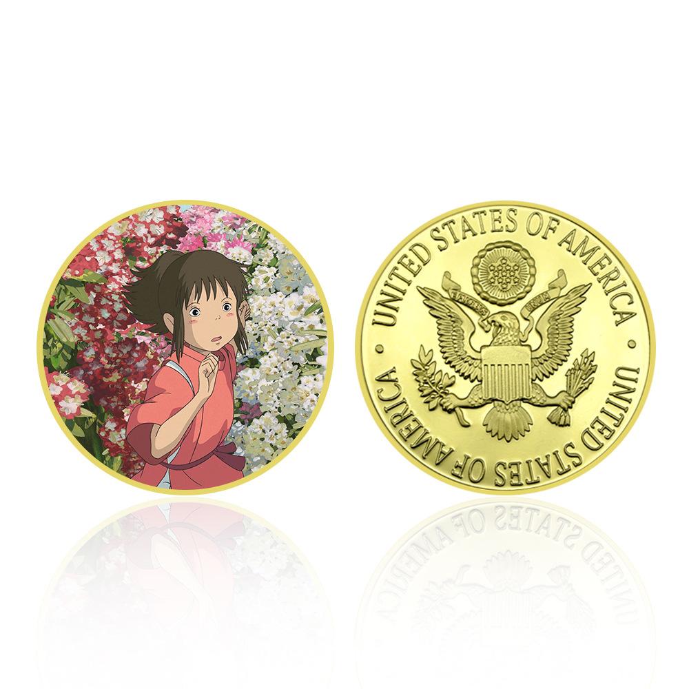 Japanese anime commemorative coin gift box set, cat gold and silver coins, fan collection