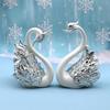 2pcs Swan Model Cute Figurine Collectibles Cute Car Interior Cake Top Decor for Love Theme Decoration Luxury Home Decor
