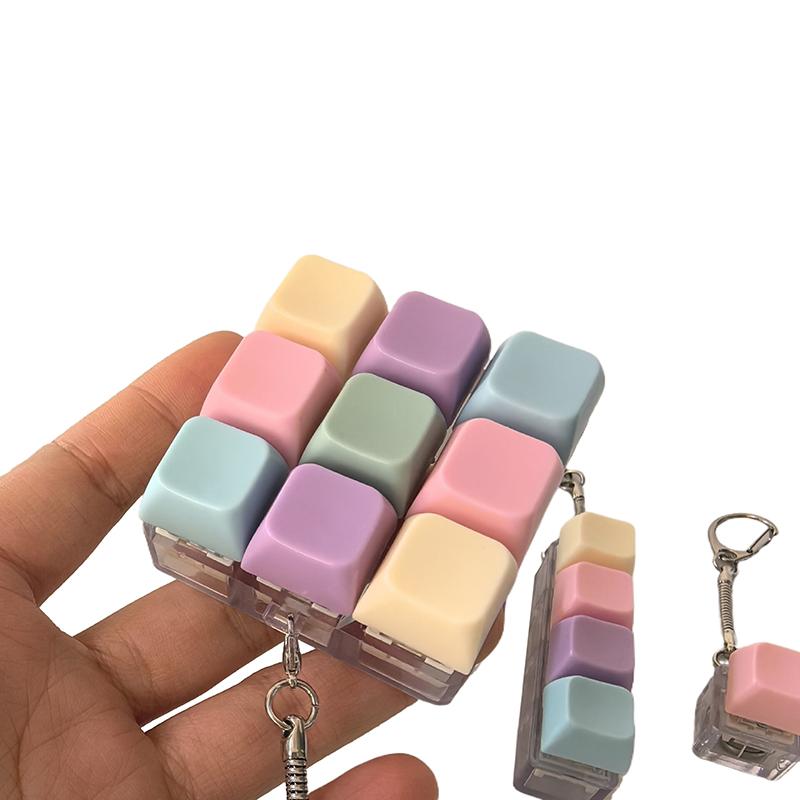 1/4/5/9 Keys Mechanical Keyboard Axis Tester Button Keycap Keychain Keyboard Keychain Toy Finger Keyboard Caps Toy