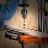 304.8 Mm Benchtop Drill Press, 750W, 340-2200 RPM Variable Speed Bench Drill Press, with 0-45° Tilting Worktable, LED Work Light, X-ray Positioning,