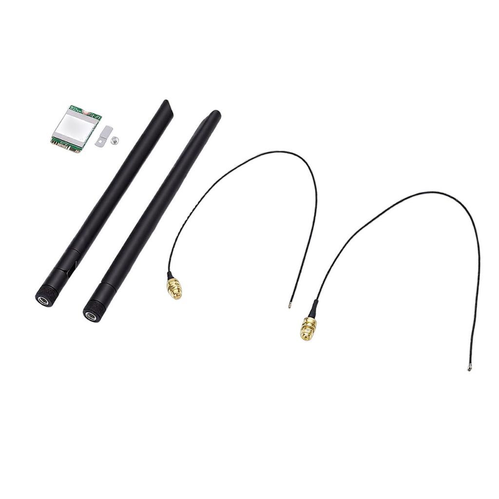 NGFF M.2 WiFi 6E Wireless Card 2.4G 5G Dual Band 1800Mbps   5.2 PC   Adapter with Dual 8DB   Support for   10 11