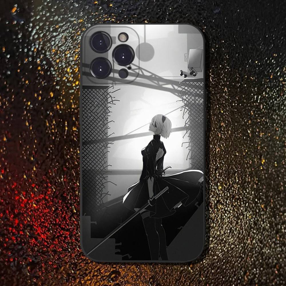 Game Nier Automata Phone Case For iPhone 16,15,14,13,12,11 Plus,Pro Max,XS,X,XR,SE,Mini,8,7,Soft Silicone Black Cover