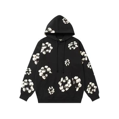 FlowStreet Mode Losse Hoodie Katoen Schuim Bedrukte Hoodie, Heren- en Dameshoodie
