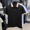 STORN High Quality Men's Short Sleeve Polo Shirt Light Luxury Business Style Comfort Casual Patchwork Neckline Fashion T-shirt