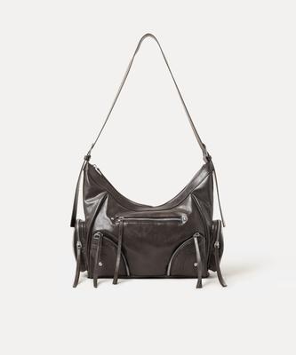Mixxo Zipper Studded Medium Shoulder Bag Re Bgg33Ss_Miabgg717C