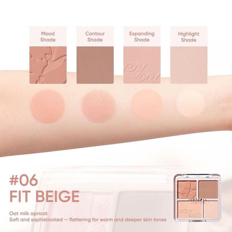 Judydoll - 4-Farben Rouge & Highlight Palette (5-6)