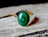 Malachite Oval Gemstone Solid 925 Sterling Silver Ring, Unisex Jewelry, Oval Ring, Handmade Ring, Silver Ring