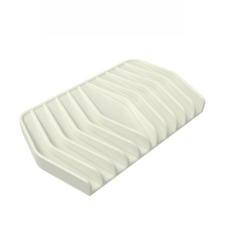 New Kitchen Bathroom Anti-slip Sink Tray Creative Washing Table Soap Tray Free Punch Drain Rack Silicone Drain Soap Box 1Pcs