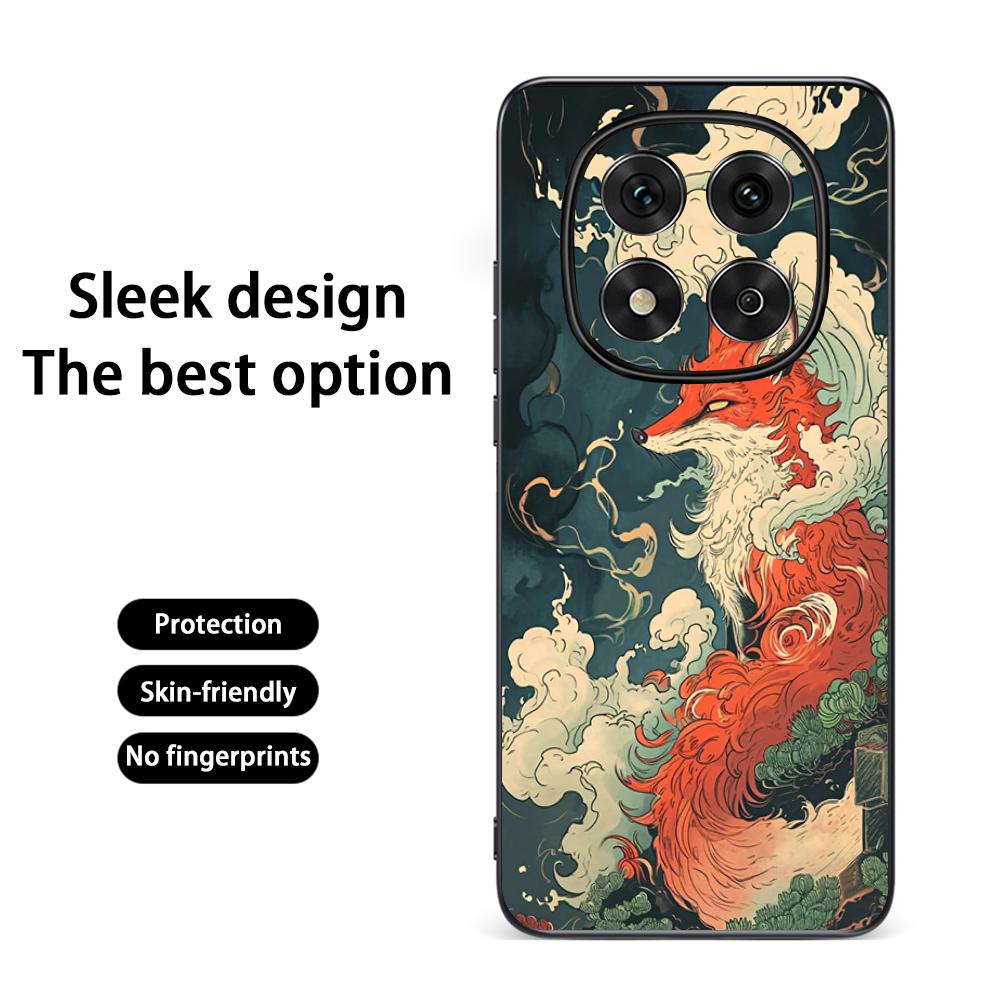 Nine-tailed fox art fashion design Phone Case For Redmi Note 14 13 12 11 Pro Plus S 5G 14C A3 Soft Black Phone Cover