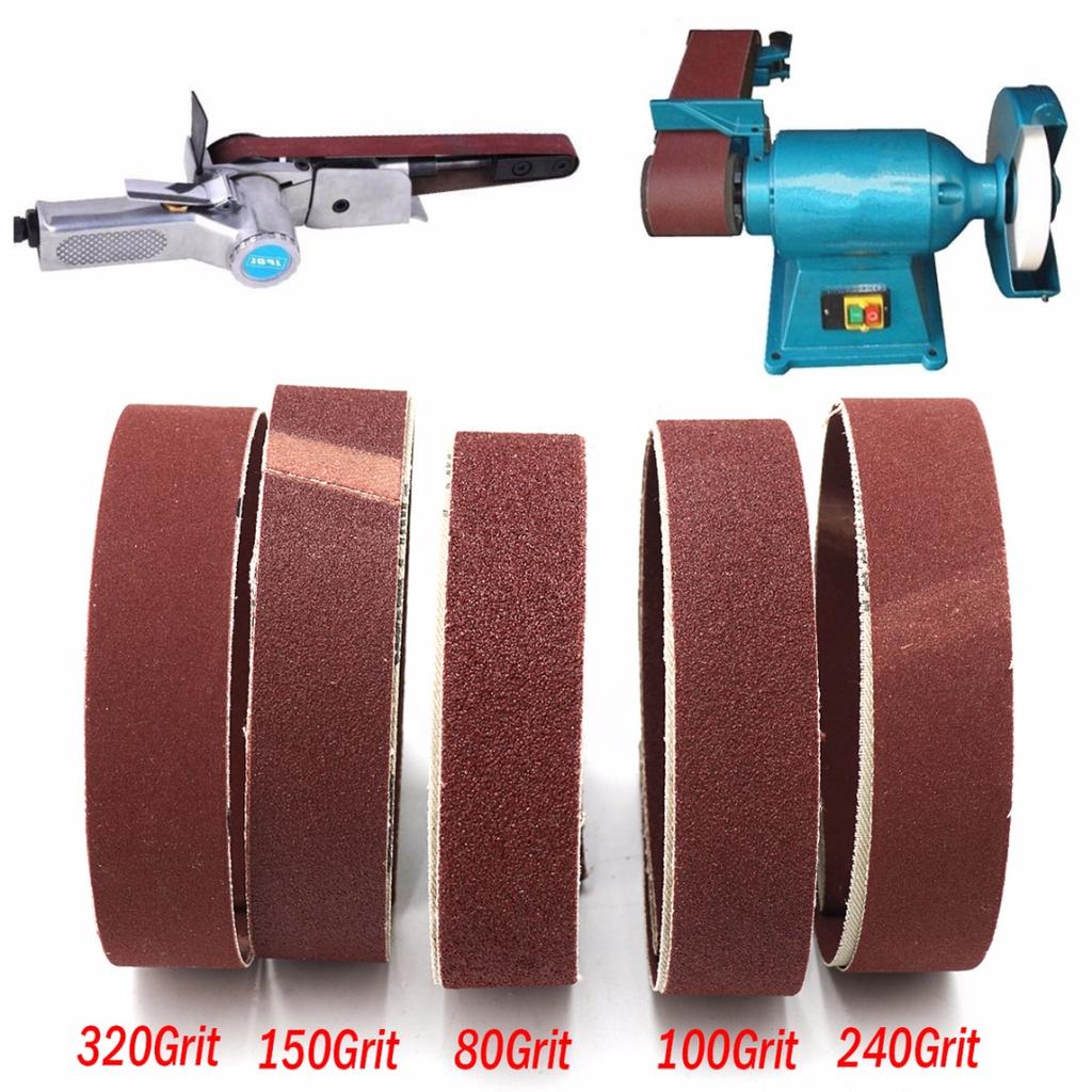 15pcs New Sanding Belts 80/100/150/240/320 Grit Aluminum Oxide Sander Abrasive