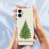 For iPhone 17 Case Christmas Tree Pattern Printing Straight Edge TPU Phone Back Cover