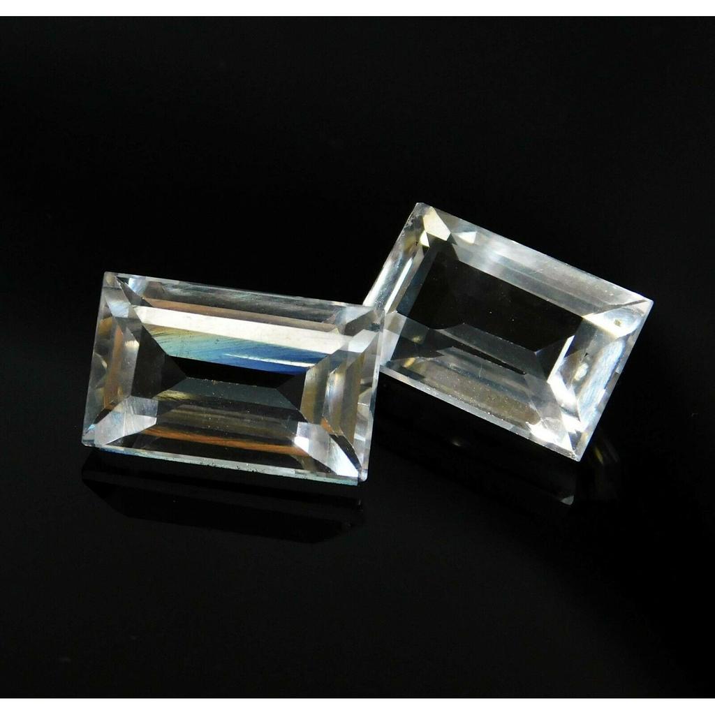 Natural White Ceylon Sapphire 16.32ct Emerald Cut Certified Loose Gemstone