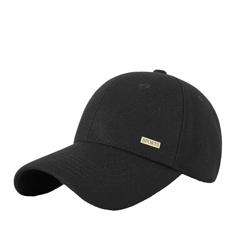 Winter New Woolen Post-sealing Men's Baseball Cap Medium and Old Large Size Warm and Versatile Big Head Circumference Cap